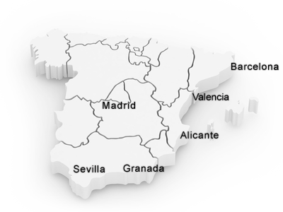 испанский в испании карта